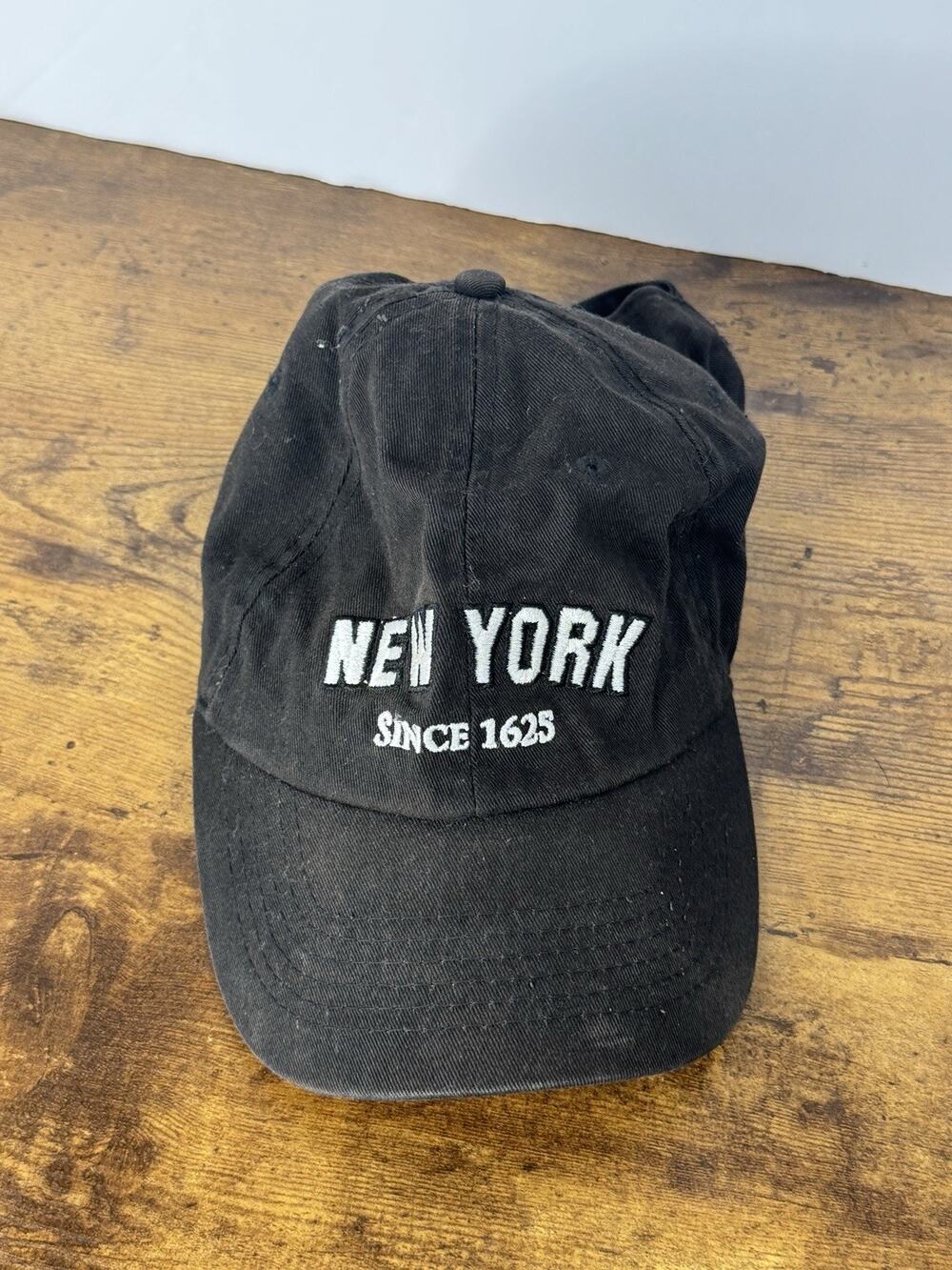 Gelante New York Since 1625 Black Embroidered Baseball Cap Adjustable Hat